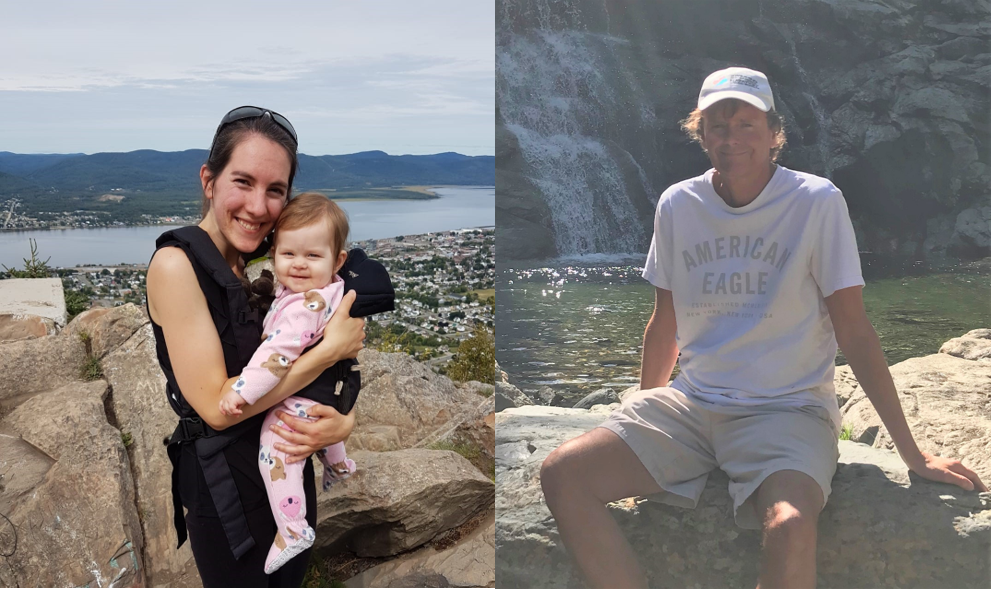 Photos of Janet Norman with daughter Isobelle, and Shannon Sanford in Fundy National Park.