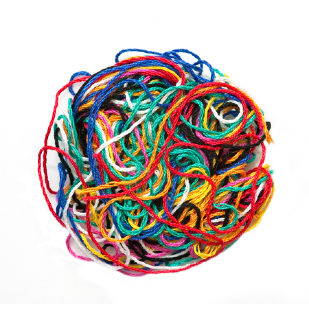 A ball of tangled string. Credit: https://www.istockphoto.com/au/portfolio/the_guitar_mann