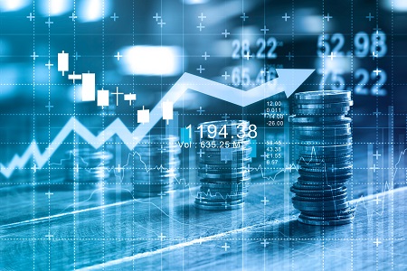 Profit graph made of coin piles. Credit: https://www.istockphoto.com/portfolio/ipopba